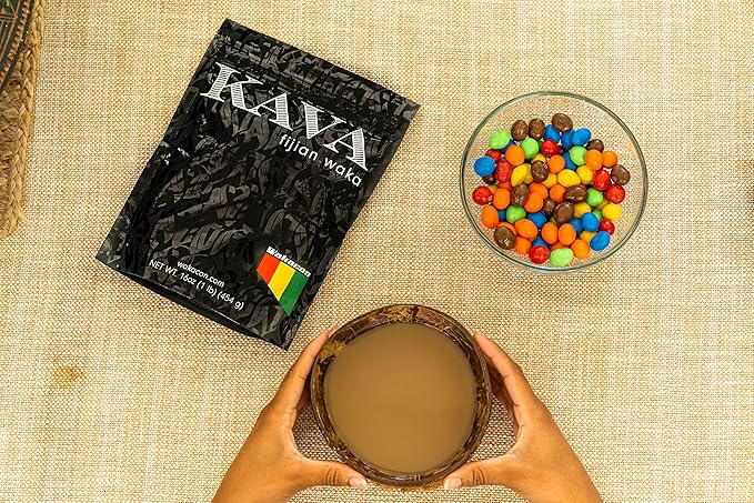 Kava Waka Powder – Authentic, Noble Kava Root Powder from Fiji – Premium, Responsibly Sourced, 16 Oz