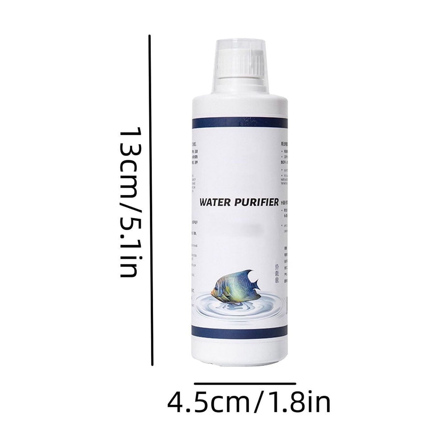 Fish Tank Water Purifier | Aquarium Water Cleaning Agent | Water Clarifying Treatment, Flocculant & Quality Stabilizer | Natural Safe Formula for Fish & Plants | 150ml Liquid Solution