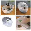 mfkdald Turtle Tank Aquarium, Turtle Habitat Reptile Plastic Terrarium Safe Durable, Turtle Tank With Lid Prevent Tortoise From Climbing Escaping